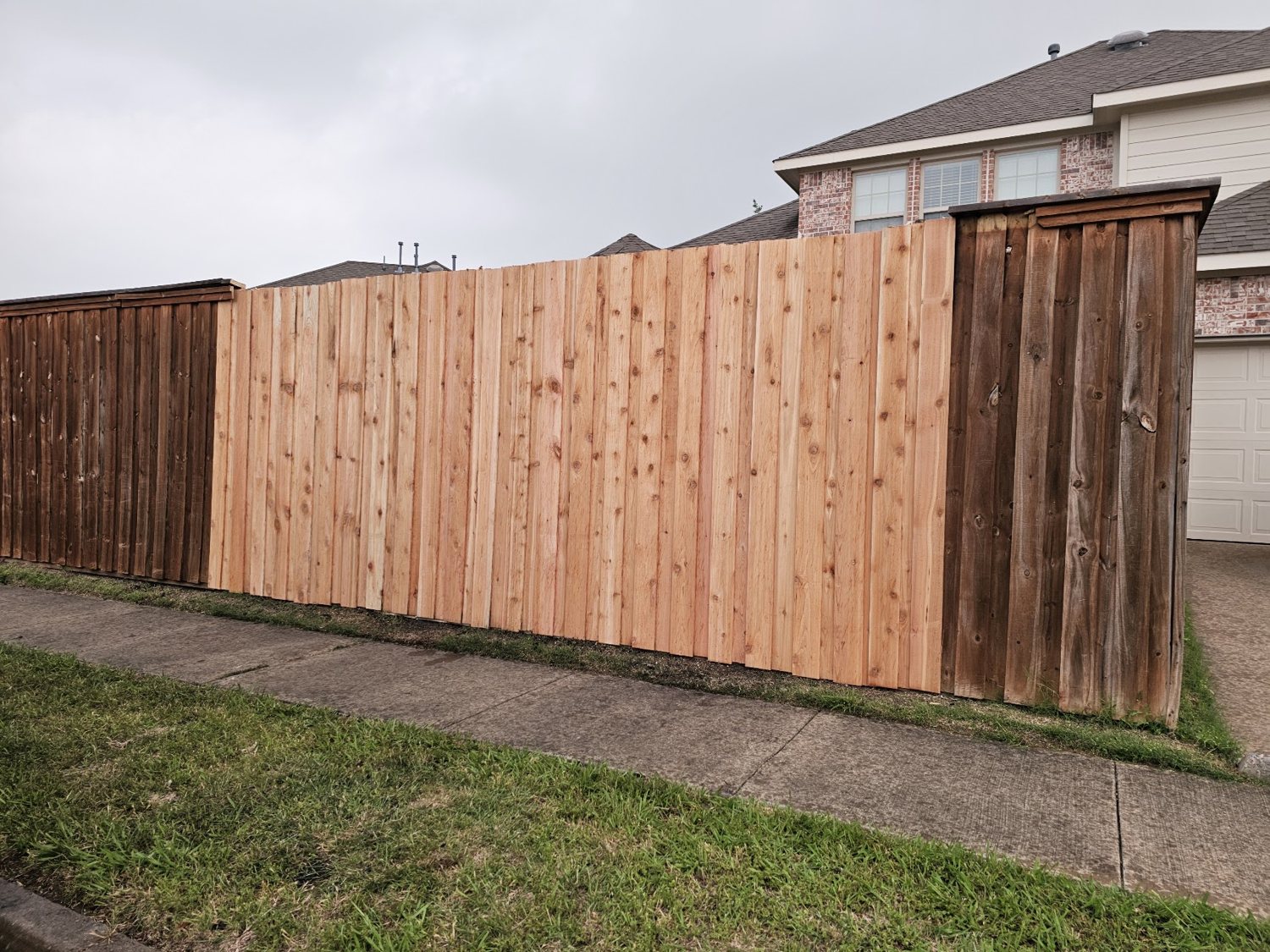 New wood fence